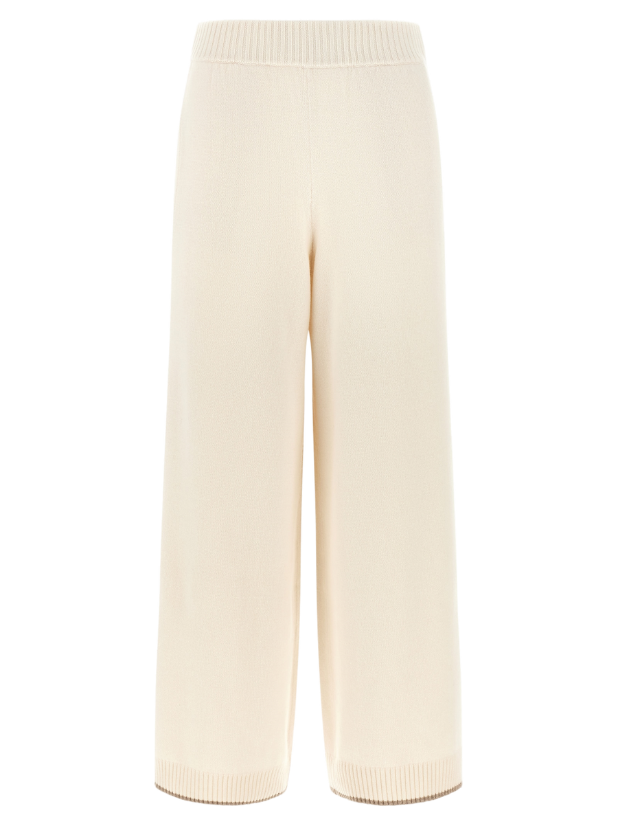 White Cashmere Athletic Pants