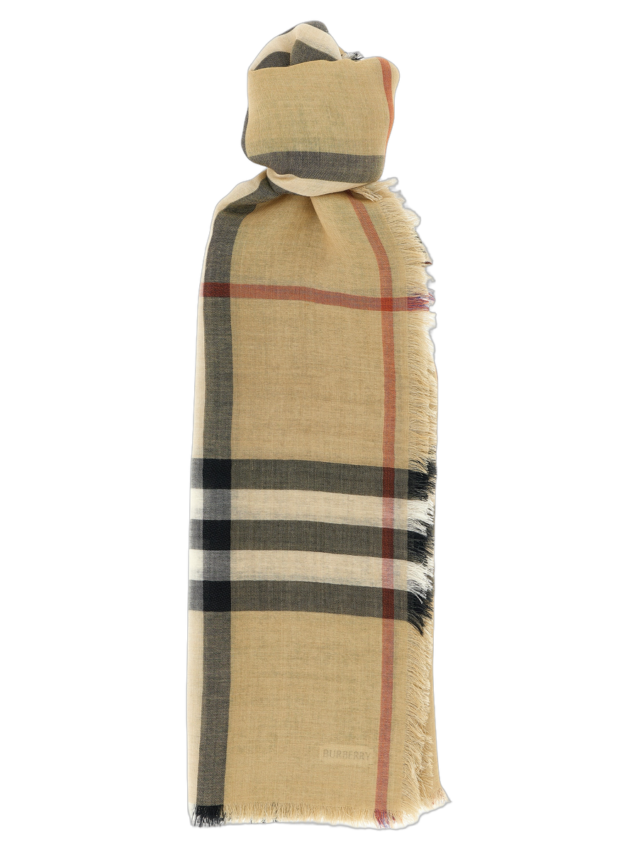 Beige Wool Foulard Accessory