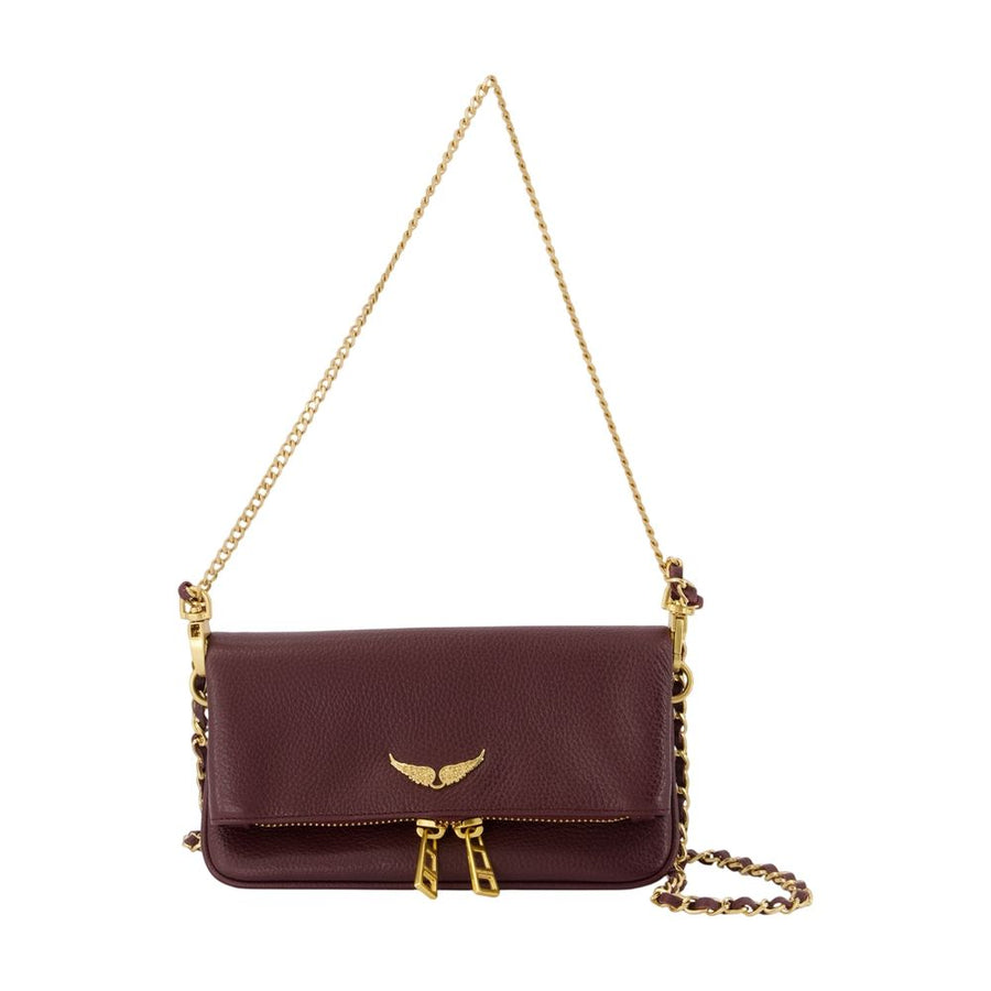 Zadig & Voltaire Cowhide crossbody bag in burgundy