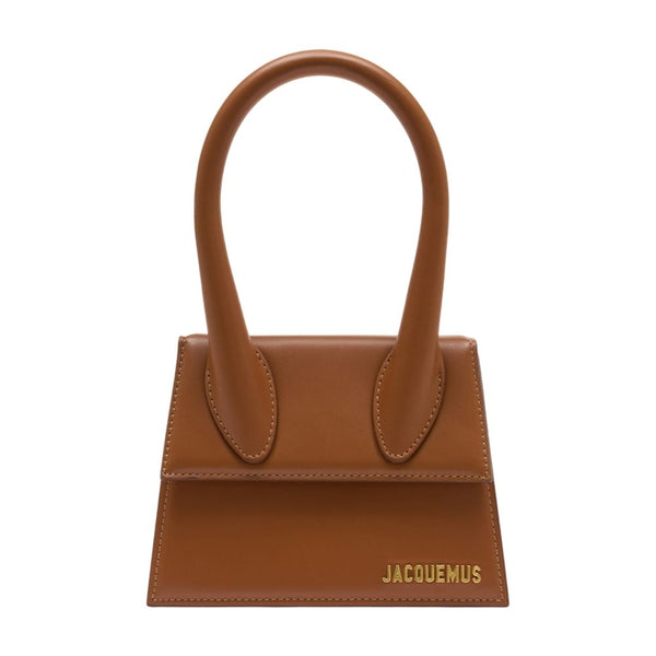 Jacquemus leather top handle bag in brown