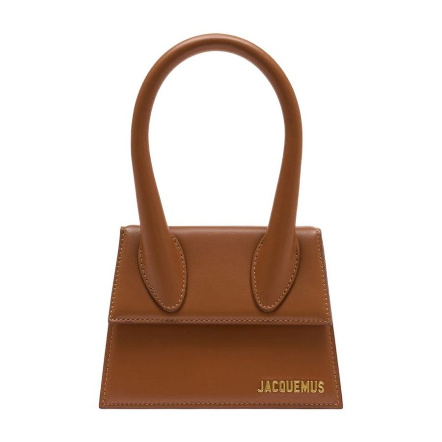 Jacquemus leather top handle bag in brown