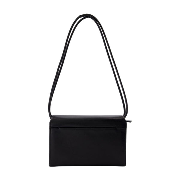 AMI Paris calfskin shoulder bag in black