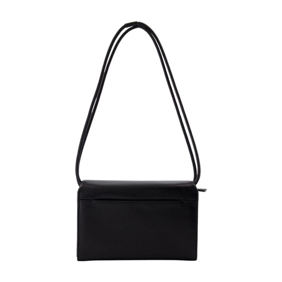 AMI Paris calfskin shoulder bag in black
