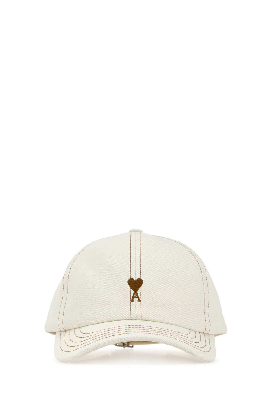 Ivory Denim Baseball Cap Whitecream Exterior: Cotton Cappelli E Fasce Per Capelli