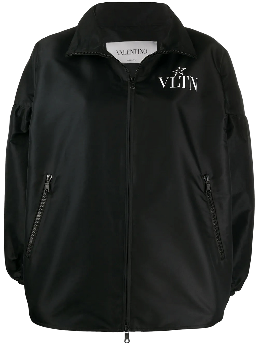 Valentino Nylon bomber jacket in black