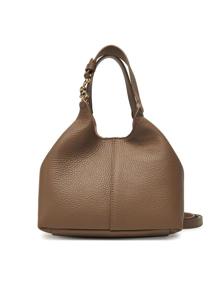Coccinelle 100% Grained Leather shoulder bag in brown