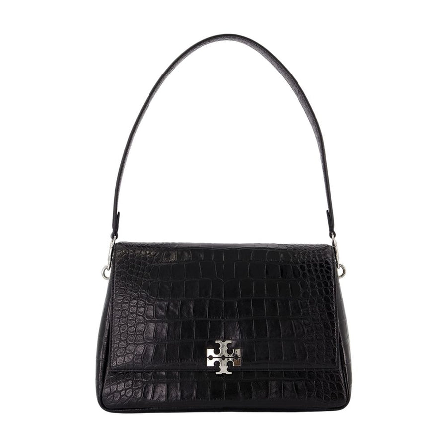 Charlie Shoulder Bag - Tory Burch Leather Black Calfskin / Shoulder-hobo-bags