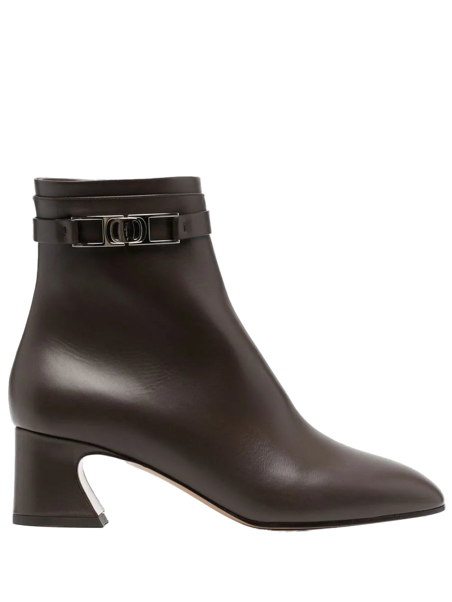 Ferragamo Calf leather ankle boot in brown