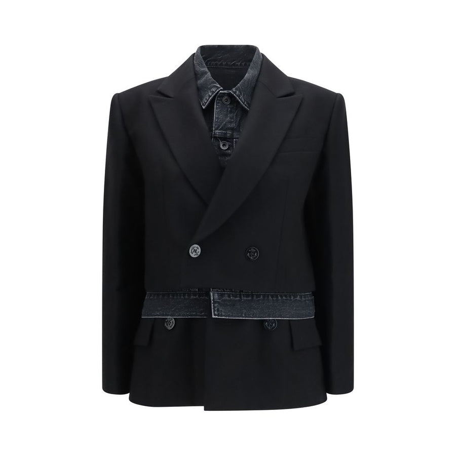 Black Wool Oves Aries Denim Jacket Clothing
