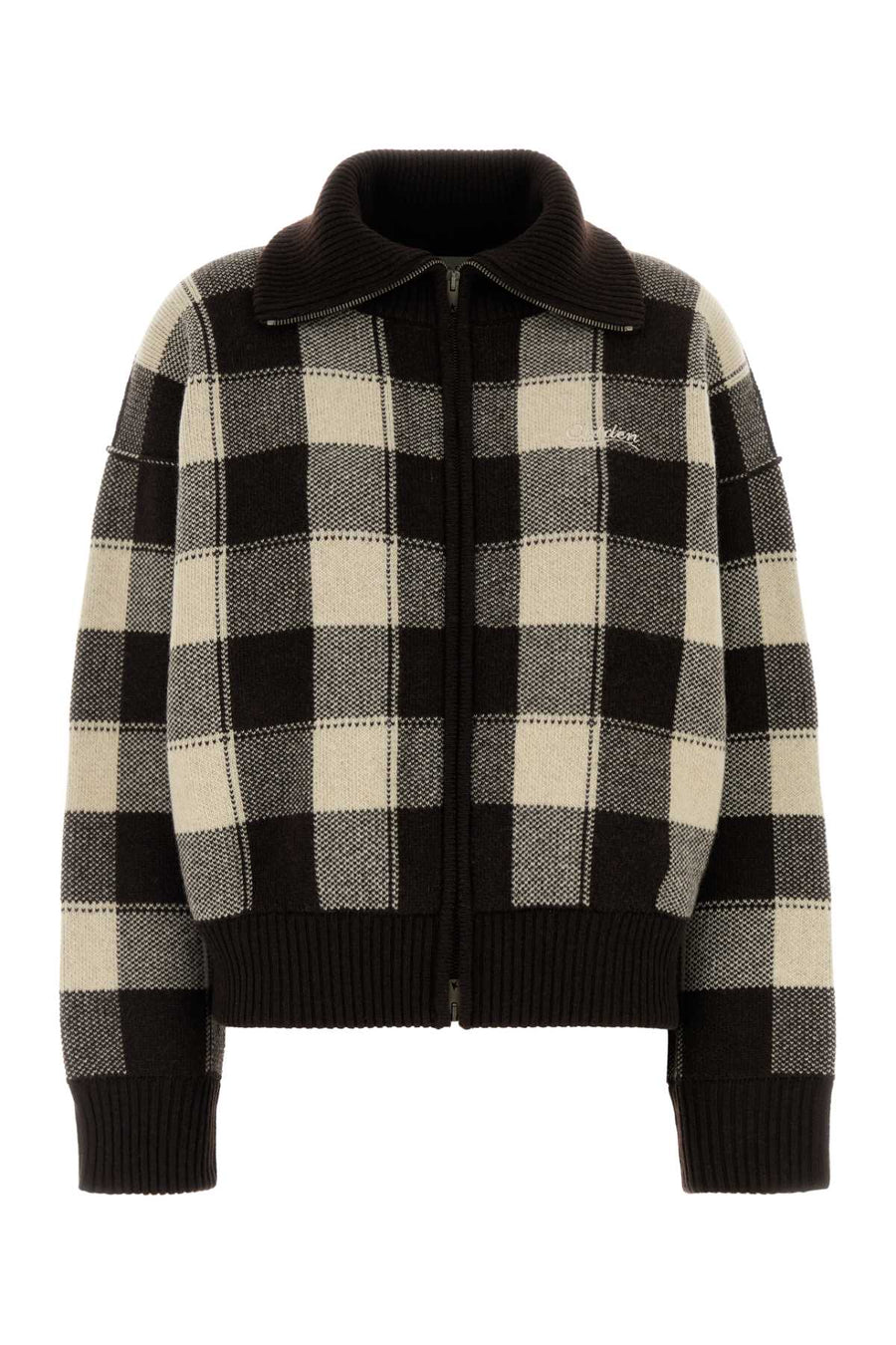 Embroidered Wool Cardigan Afterdarkoatmilk Exterior: Giacche E Gilet