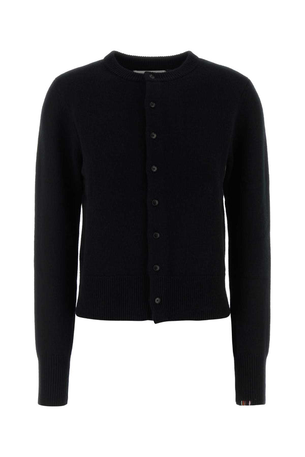 Black Cashmere Cardigan Raven Exterior: Maglieria