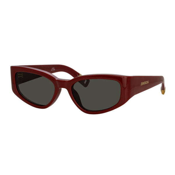 Jacquemus Acetate frame sunglasses in burgundy