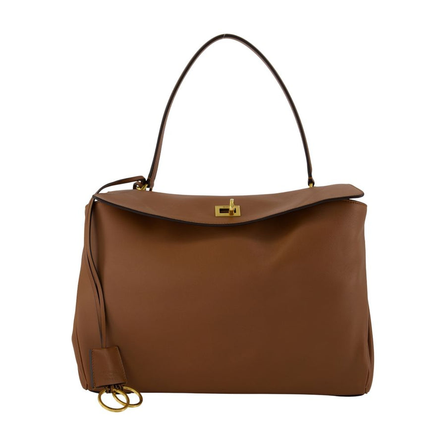 Balenciaga calfskin crossbody bag in beige