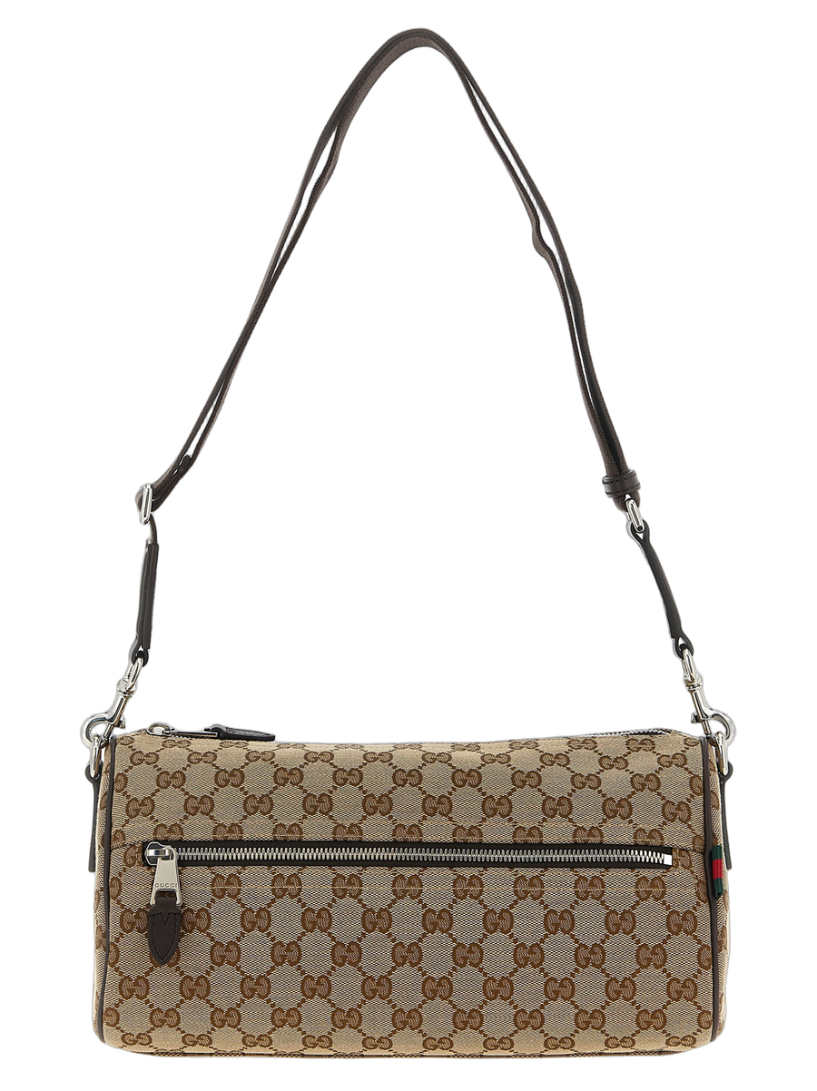 Gucci 65% polyester shoulder bag in beige