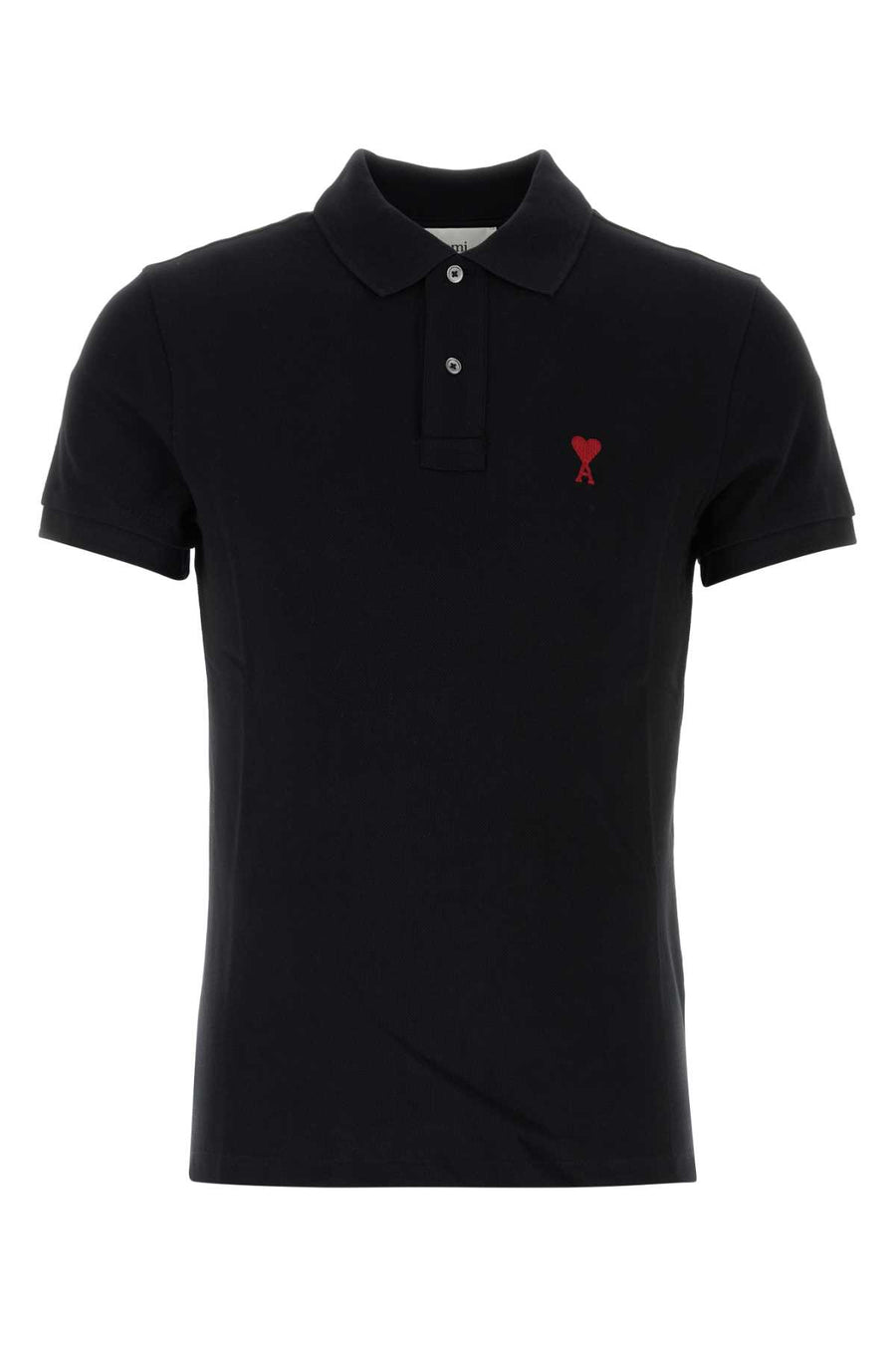 Black Piquet Polo Shirt Exterior: Cotton