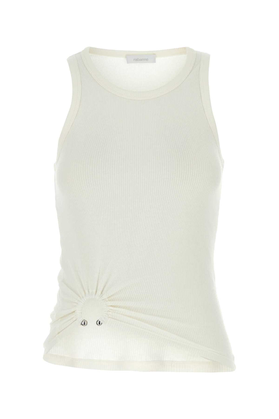 Rabanne Shirt 97% Cotton tank top in white