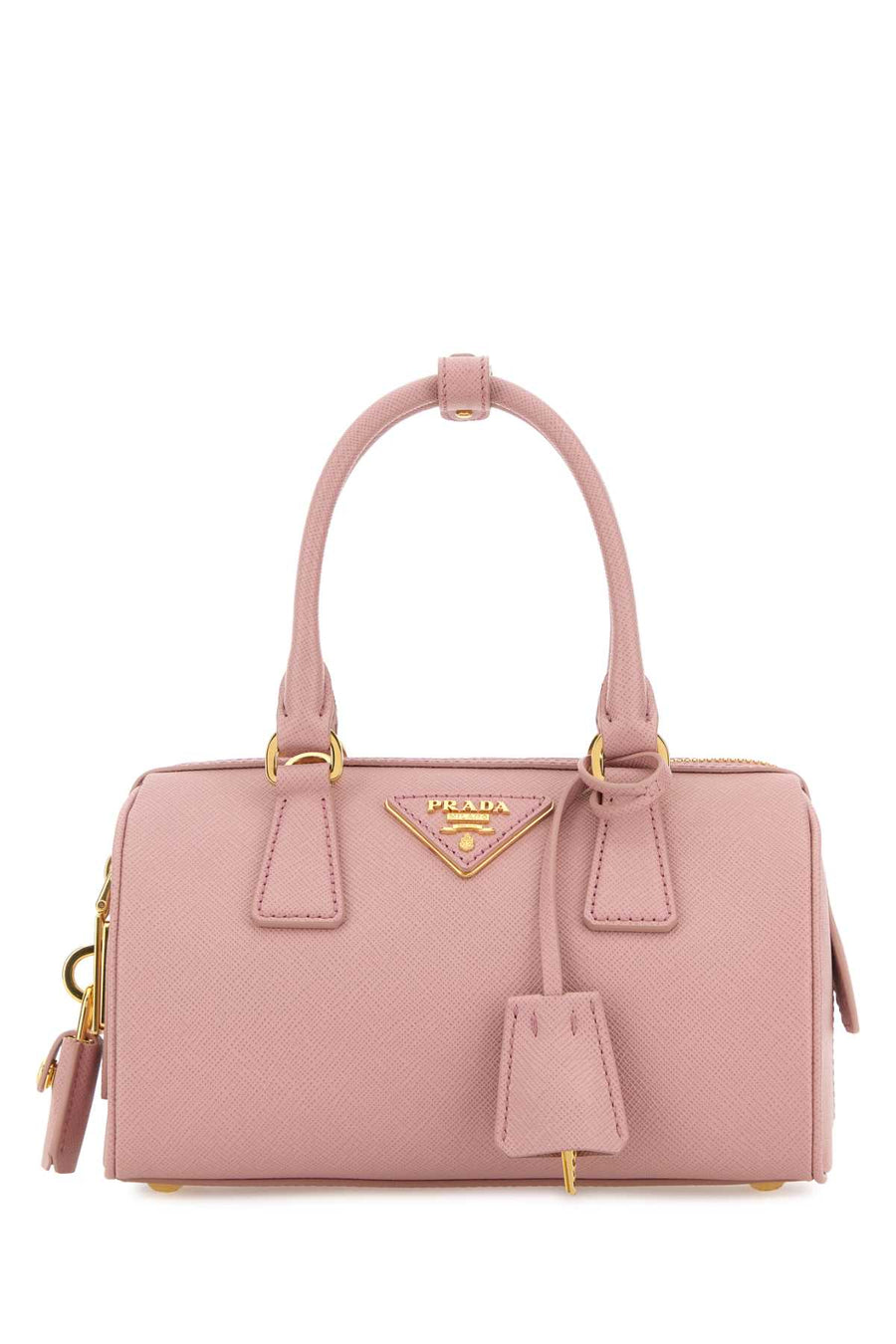 Prada Exterior: 100% Leather top handle bag in pink