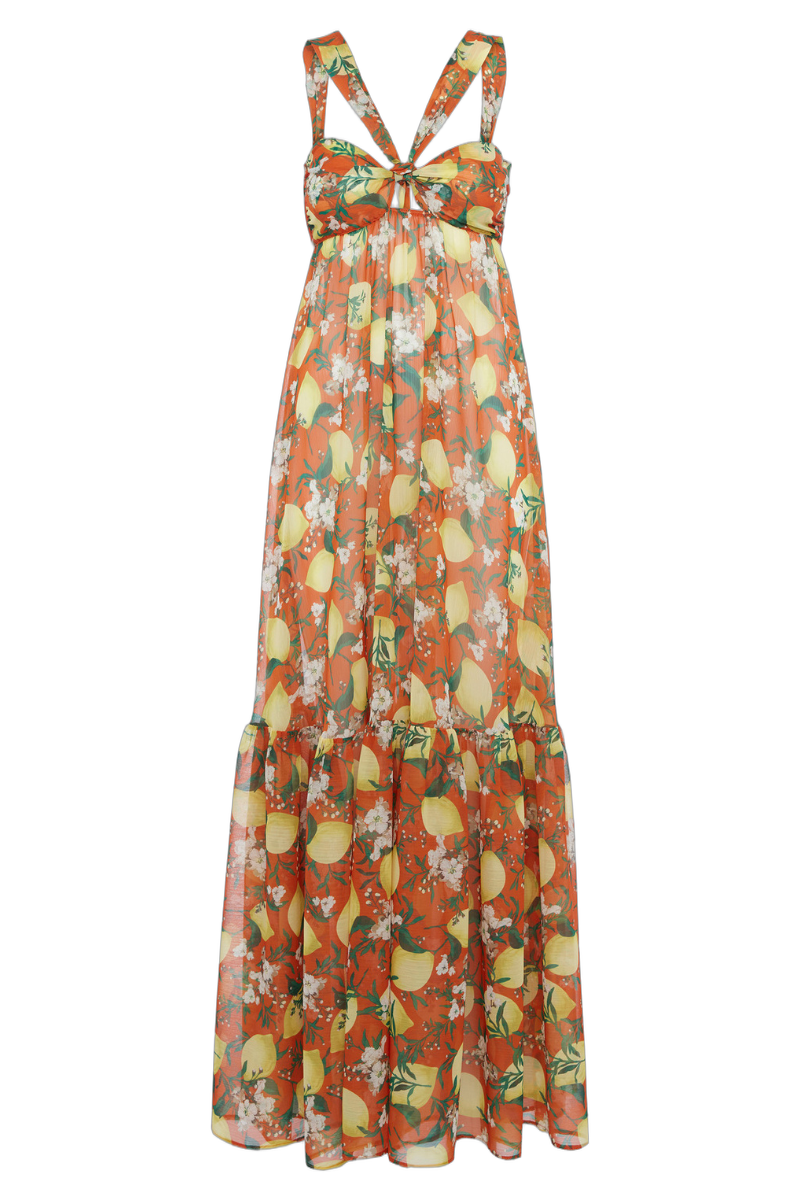 La Perla 100% Polyester dress in orange