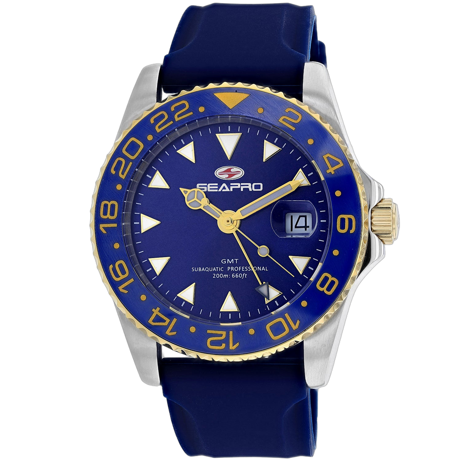 Seapro Stainless steel case watch in blue