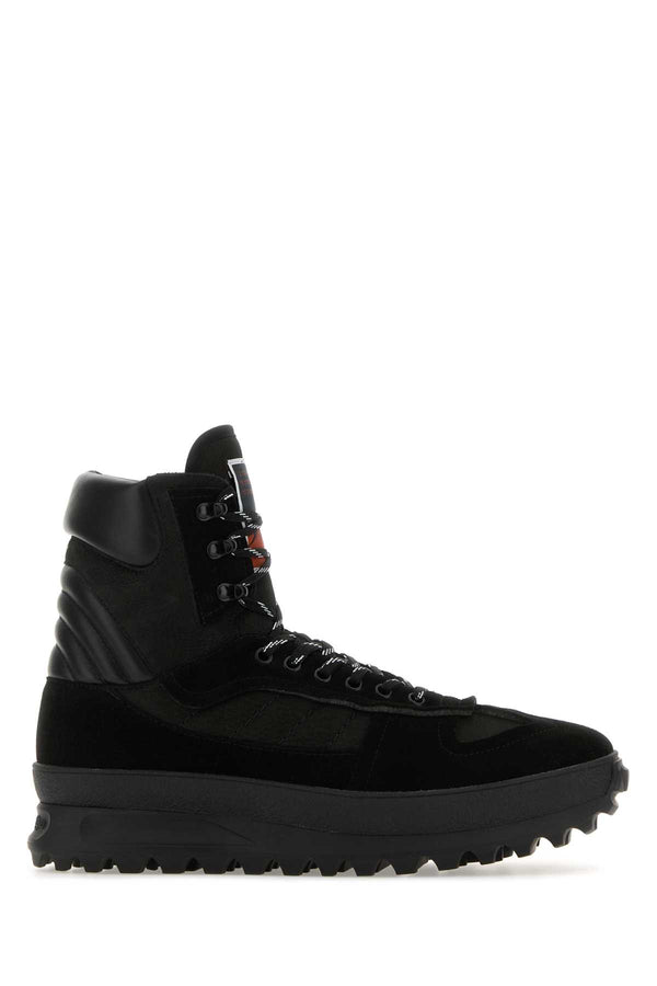 Black Leather Climber Sneakers