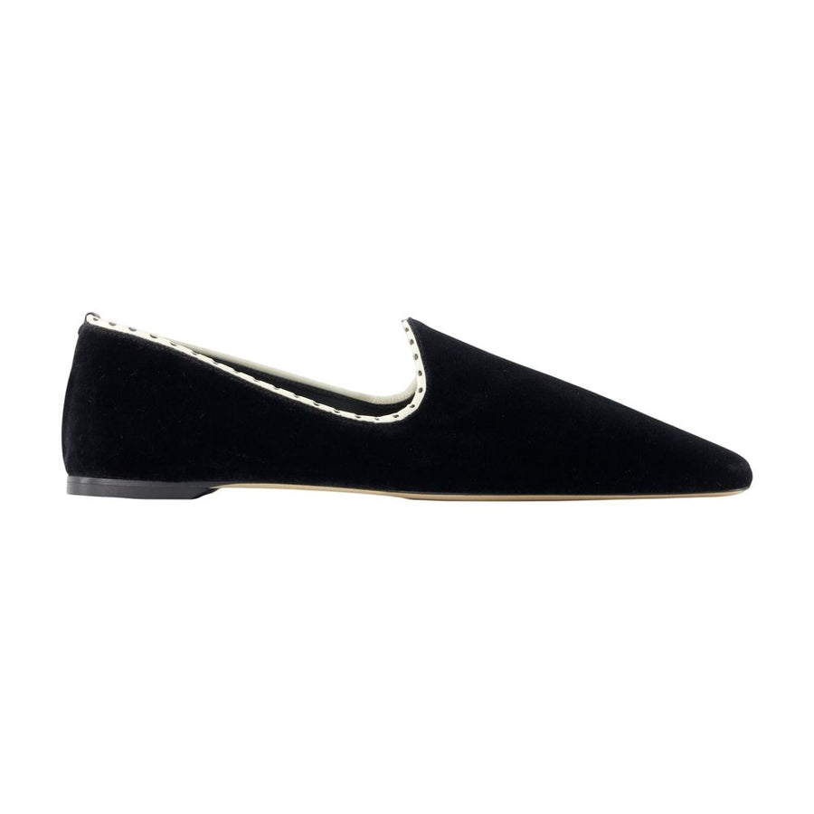 Toteme Synthetic ballerina flat in black