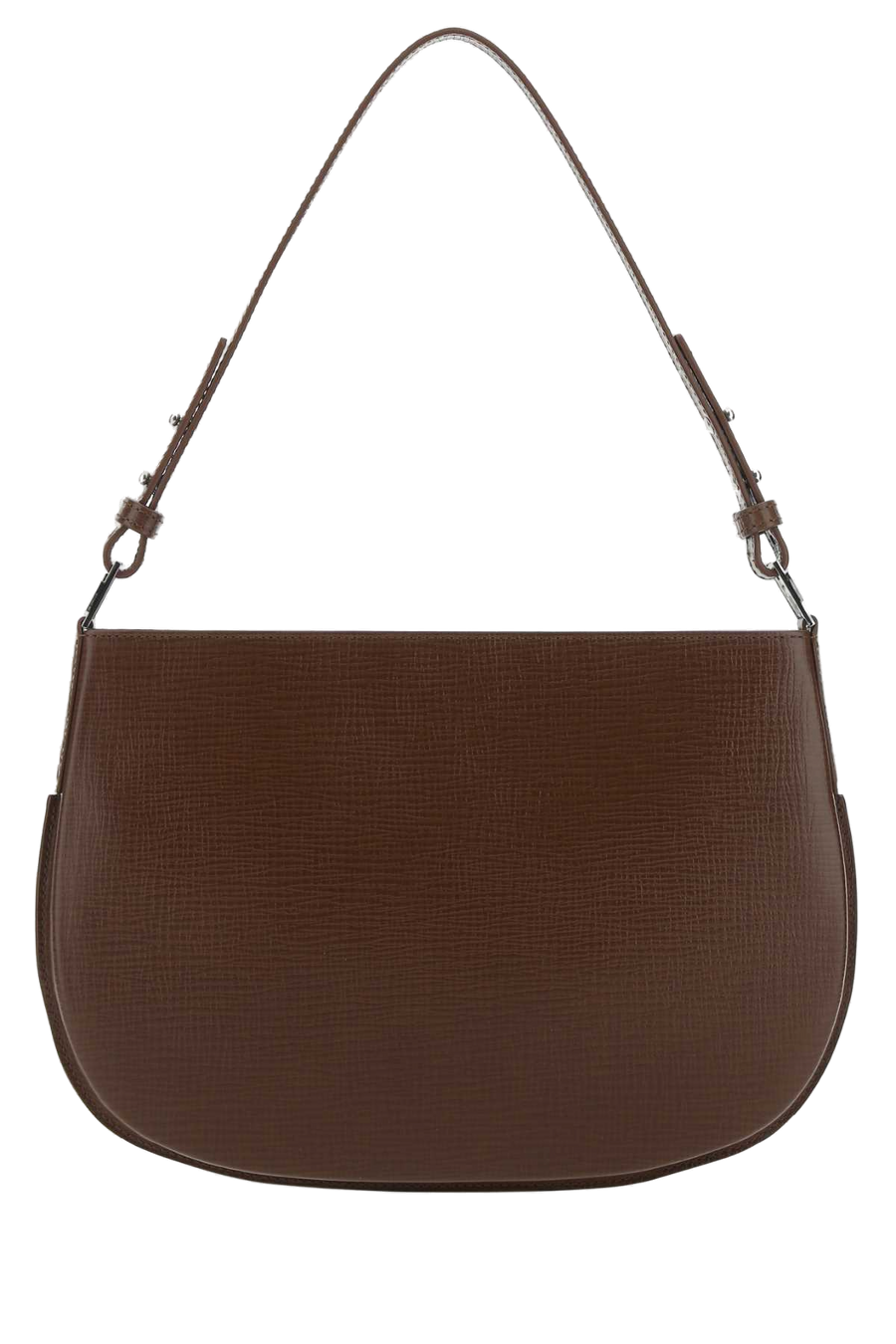 By Far Exterior: 100% Bovine leather; Lining: 100% Cotton; Finishing: Silver metal shoulder bag in brown
