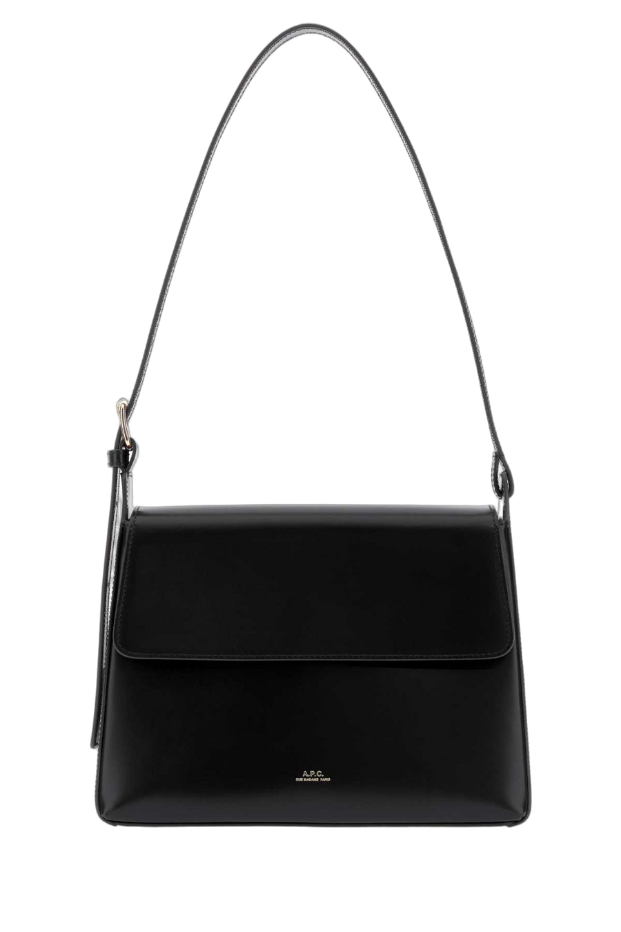 A.P.C. Virginie 100% Leather shoulder bag in black