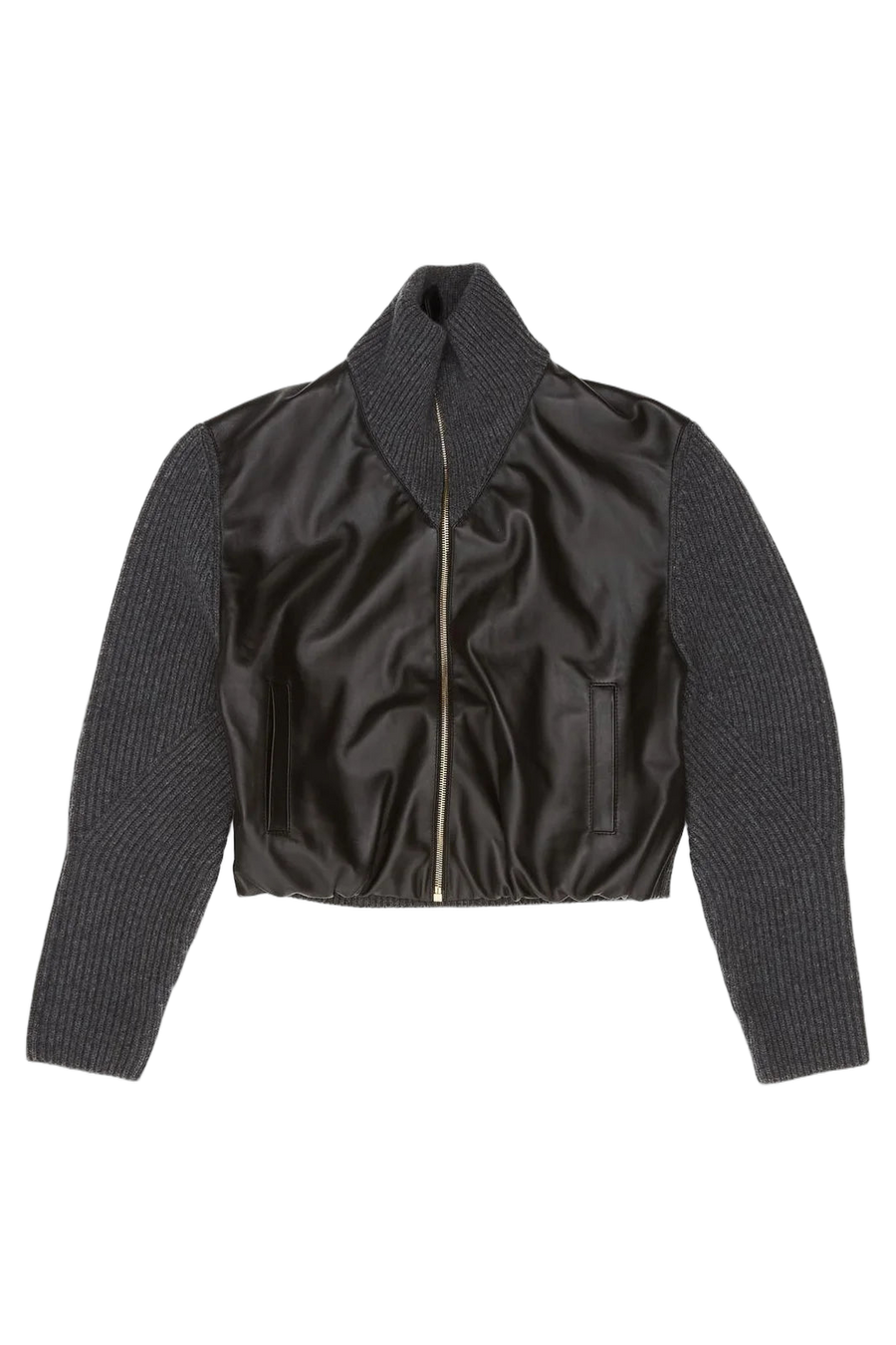 Maison AlaïA Leather jacket in gray