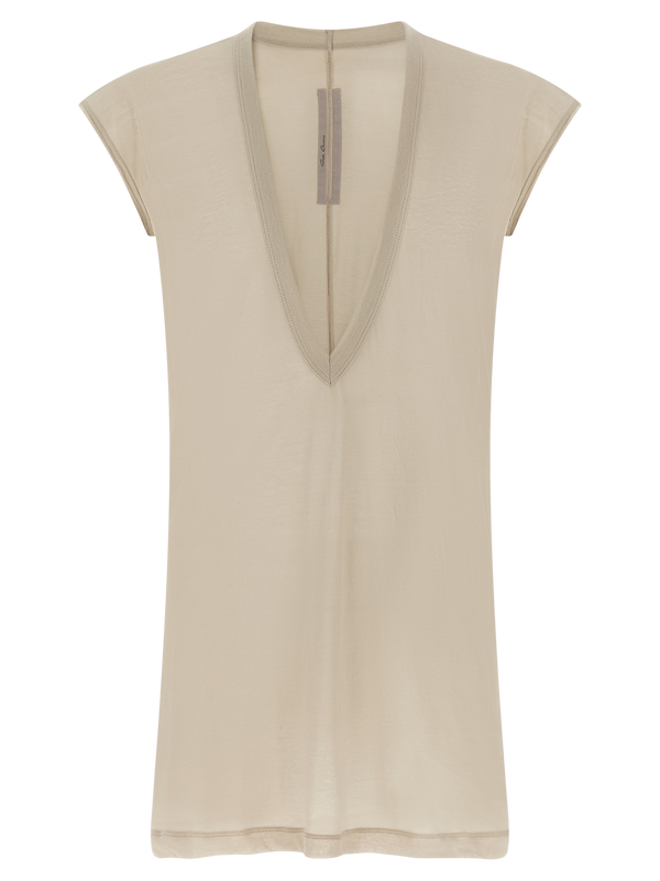Rick Owens 100% cotton t-shirt in beige