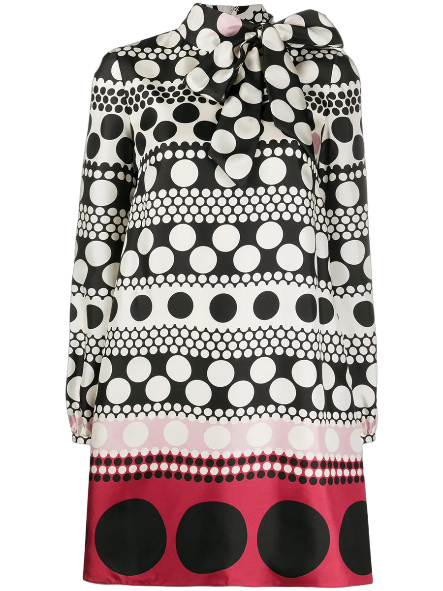 Valentino Silk-blend dress in multicolor
