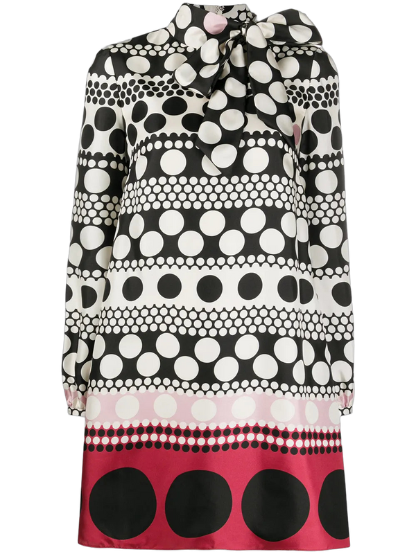 Valentino Silk-blend dress in multicolor