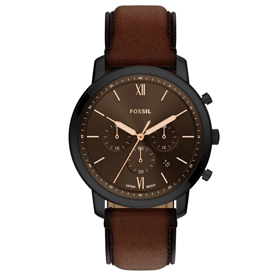 Fossil Stainless steel case watch in brown