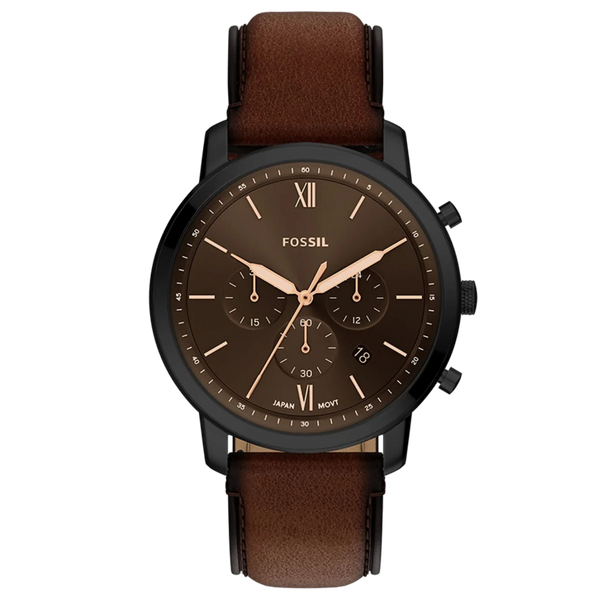 Fossil Stainless steel case watch in brown