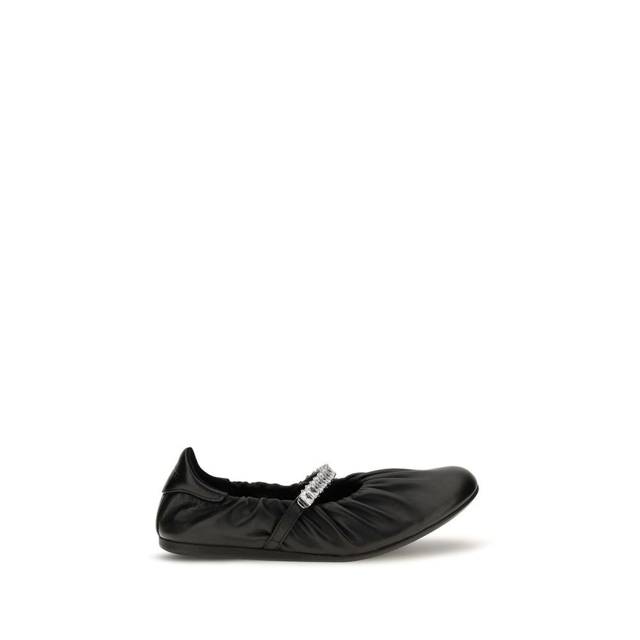 Jimmy Choo 100% Calf Leather Bos Taurus ballet flat in black