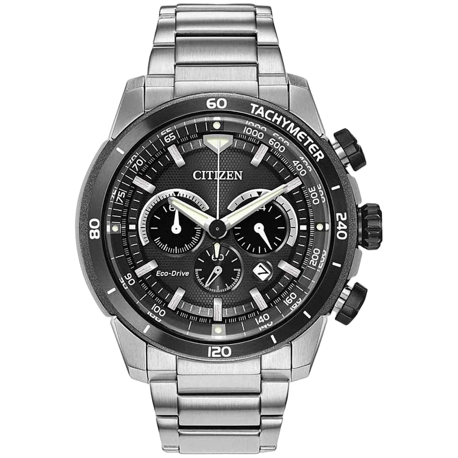 Citizen Stainless steel case and bracelet watch in black