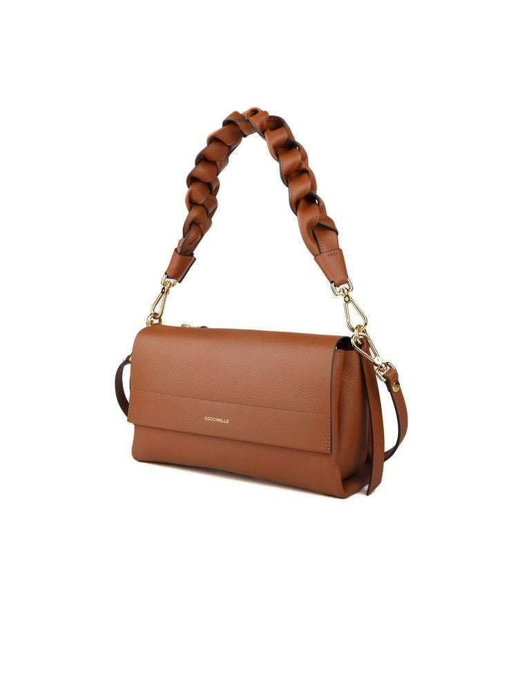 Coccinelle Shoulder Bag Black-Cognac Black/cognac Cowhide / Shoulder-bags