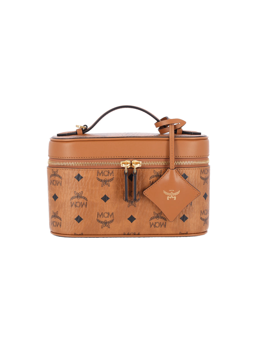 MCM 63% Polyurethane top handle bag in brown