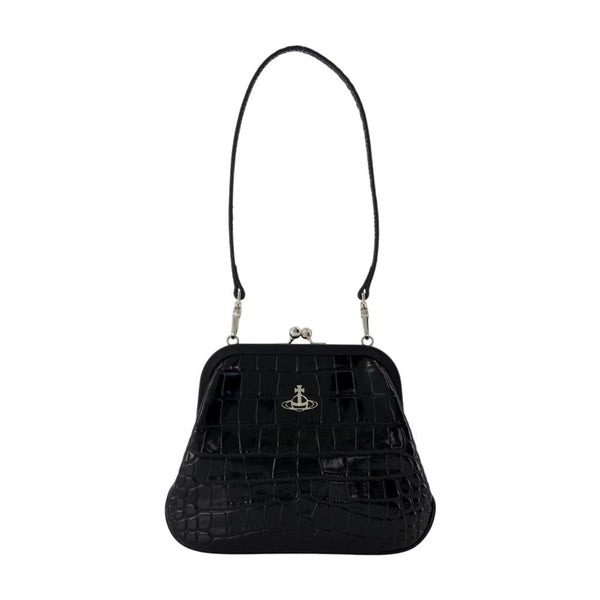 Vivienne Westwood Calfskin clutch in black