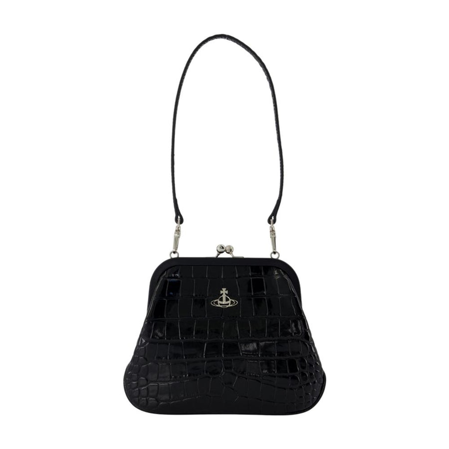 Vivienne Westwood Calfskin clutch in black