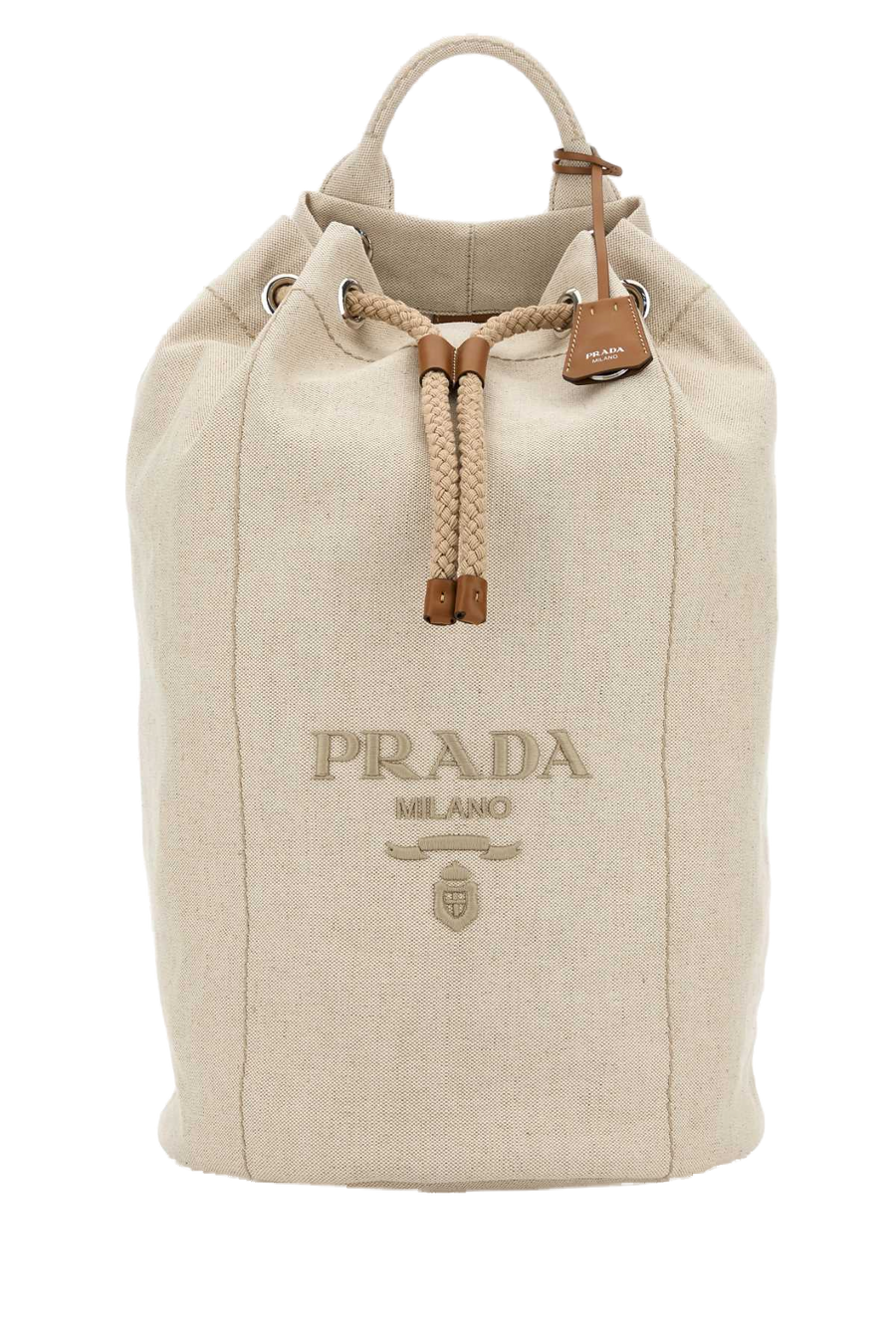 Prada 58% Cotton backpack in beige