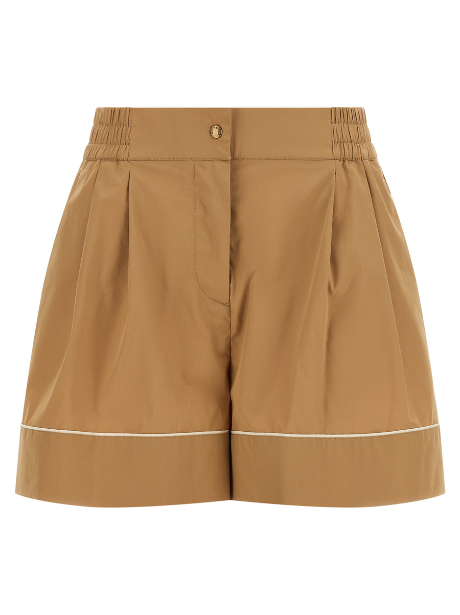 Moncler 82% nylon bermuda shorts in beige