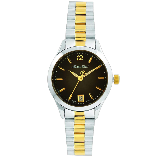Mathey Tissot Stainless steel case watch in black