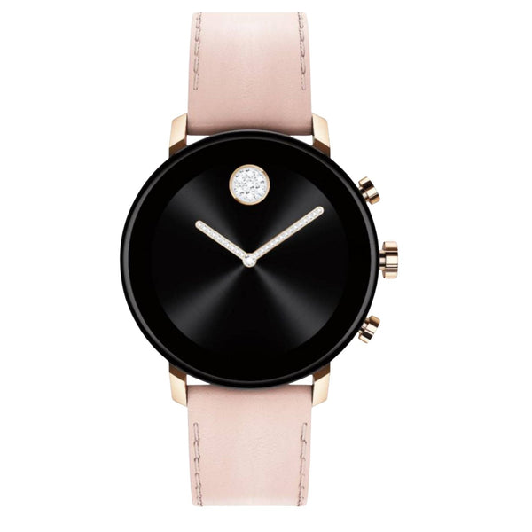 Movado Stainless steel case watch in black