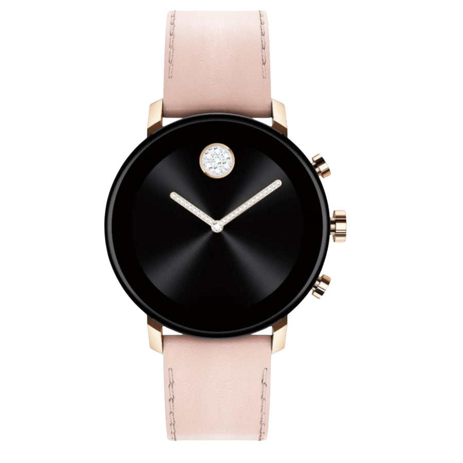 Movado Stainless steel case watch in black