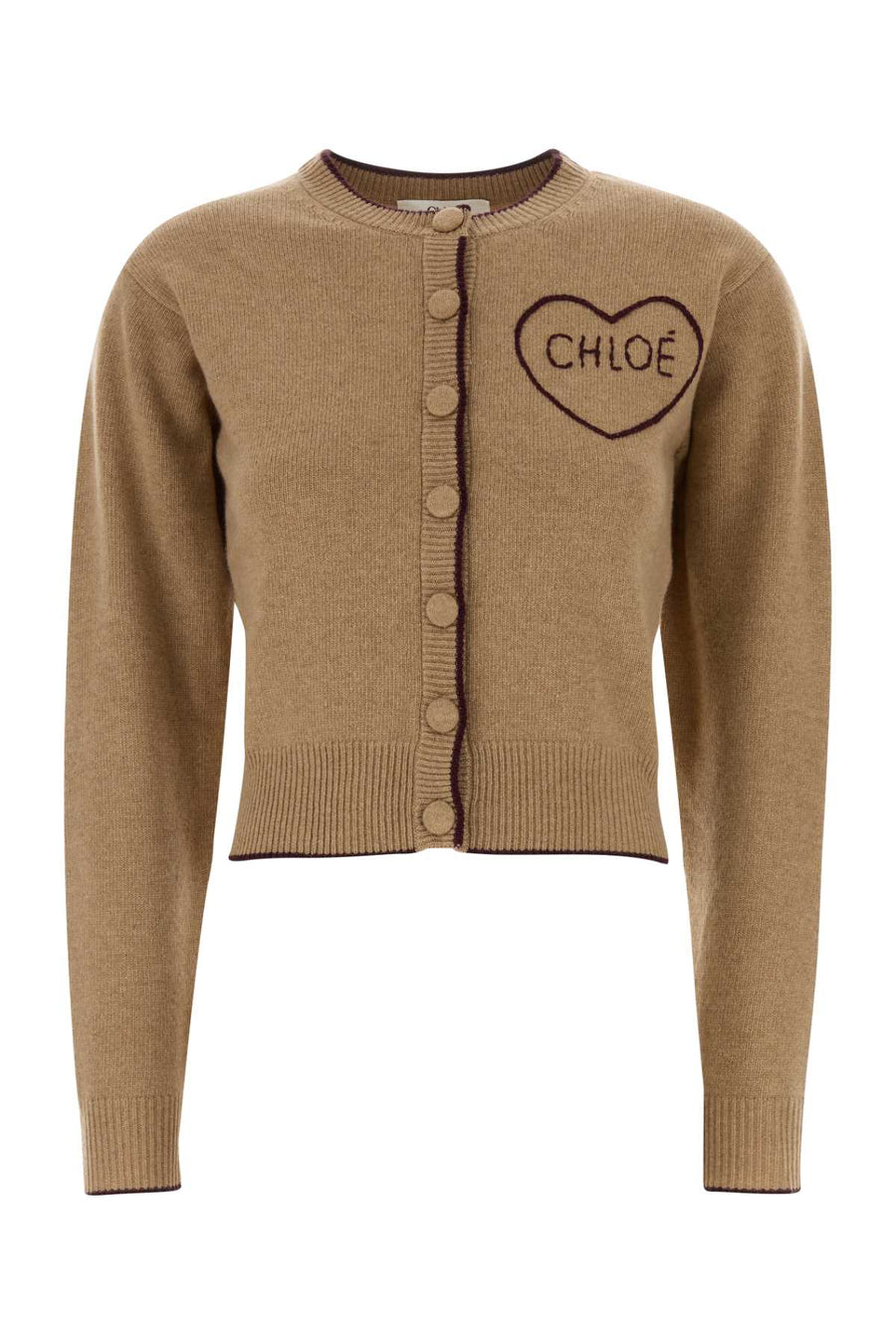 Chloé 70% Wool cardigan in beige