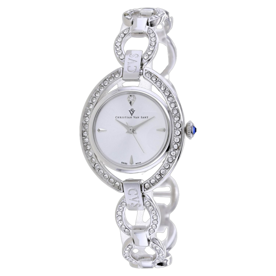 Christian Van Sant Stainless steel case watch in white