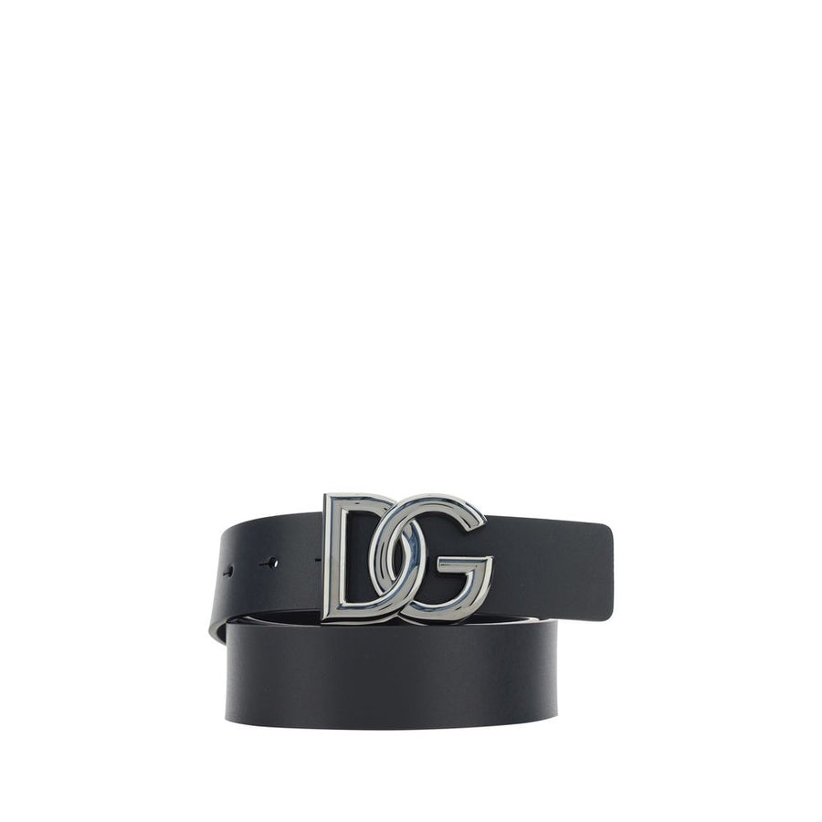 Dolce & Gabbana 100% Calf Leather Bos Taurus belt in black