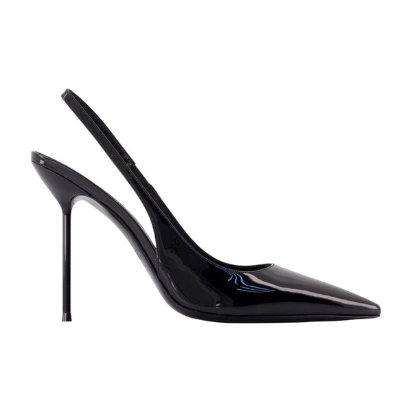 Paris Texas calfskin slingback pump in black