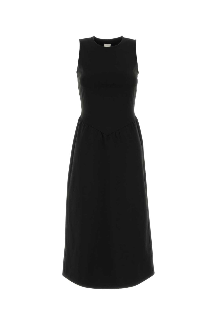 Sl Interlock Crew Nk Flare Midi Black Polyester Pes Maglie