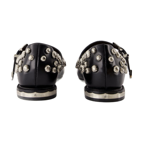 Toga Pulla Calfskin ballerina flat in black